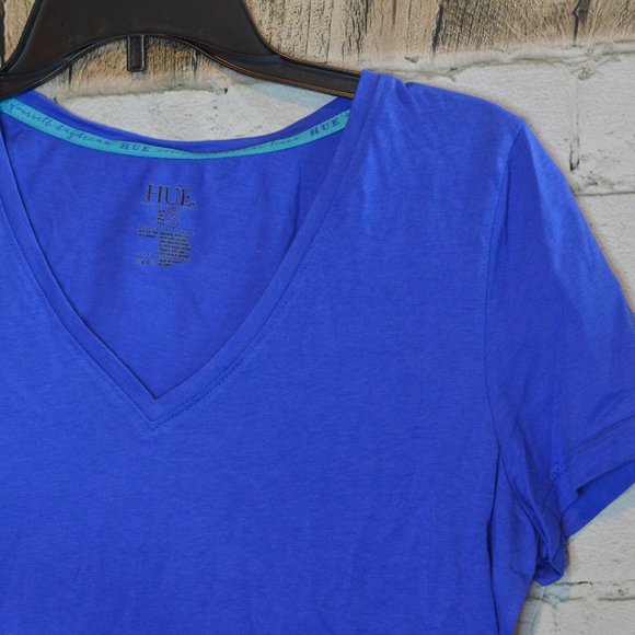 Hue Ladies Sleep Athleisure T-Shirt in Dazzling Blue - Picture 5 of 5